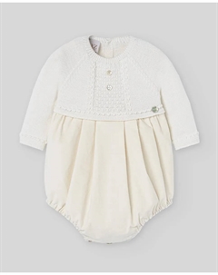 Бархатный комбинезон для младенца, коллекция Paz PAZ Rodríguez, светло-бежевый Paz rodriguez