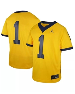 Реплика игровой майки Big Boys and Girls Maize Michigan Wolverines Untouchable Jordan
