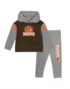 Комплект из двух предметов для малышей Cleveland Browns Club House: толстовка с длинным рукавом и леггинсы Outerstuff