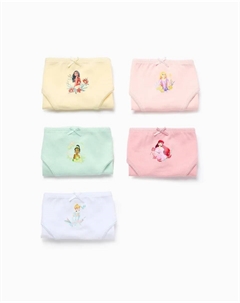 Набор из 5 боди для девочки с принцессами и бантиками, белый Zippy