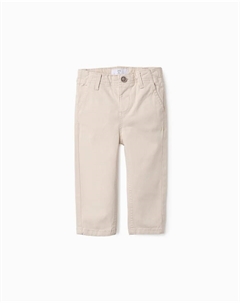 Детские брюки из саржи с регулируемой талией, бежевый Zippy