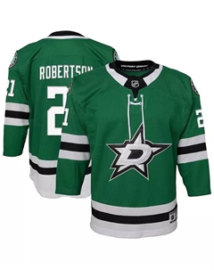 Футболка Dallas Stars домашняя игровая Premier для мальчиков и девочек Kelly Green Jason Robertson Outerstuff