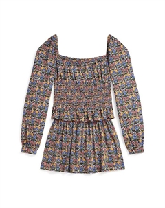 Детский комплект для девочек 7-16 лет: топ и юбка с цветочным принтом и сборкой, мультиколор Polo ralph lauren