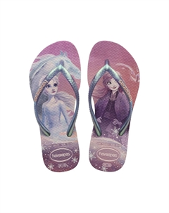 Детские вьетнамки с ремешком между пальцами Kids Slim Frozen, розовый Havaianas