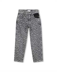 Детские джинсы для мальчика черного цвета из хлопка Marc jacobs