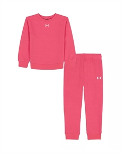 Детский комплект для девочек 2T-6X: топ Rival с длинными рукавами и джоггеры, розовый Under armour