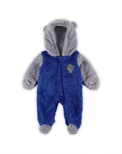 Детский комбинезон на молнии с подкладкой из флиса Los Angeles Rams, серый, для мальчиков и девочек Outerstuff