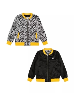 Девчачий реверсивный легкий бомбер на молнии, черный Mixed up clothing