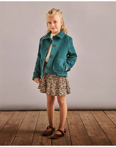 Детская куртка из вареной шерсти, зеленый Coconut el corte inglés