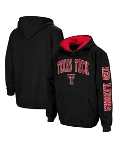 Черный пуловер с капюшоном Big Boys Texas Tech Red Raiders 2-Hit Team, черный Colosseum