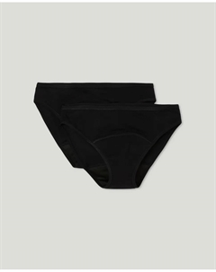 Упаковка из 2 менструальных трусиков для девочек, черный Cotton juice