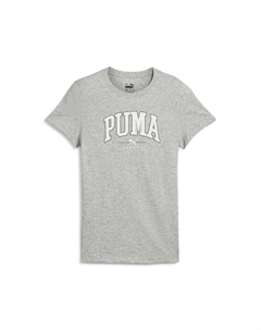 Футболка SQUAD для девочек, цвет светло-серый, меланжевый Puma