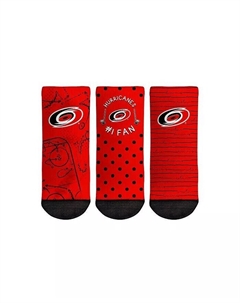 Носки для мальчиков и девочек для малышей, комплект из 3 носков для фанатов Carolina Hurricanes #1, мультиколор Rock 'em