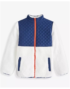 Мальчики 4-20 куртка Color Blocked из искусственной шерпы, слоновая кость/кремовый Epic threads