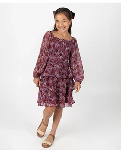 Платье для девочек с цветочным принтом и аксессуаром для волос Rare editions