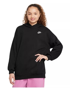 Большой размер Спортивная одежда для девушек Club Fleece оверсайз худи, синий Nike