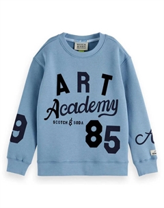 Толстовка Loose Fit Placed Artwork, синий Scotch&soda