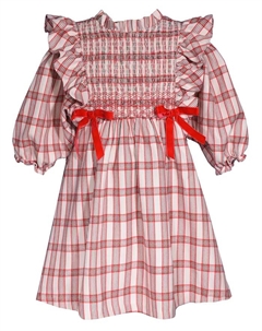 Детское платье с плиссировкой и клеткой для девочек 2T-6X, мультиколор Bonnie jean