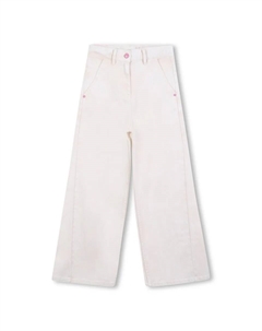 Детские хлопковые брюки с петлей на поясе, светло-розовый Billieblush