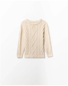 Свитер с аранами, светло-бежевый Сфера