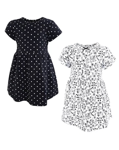 Стильное всесезонное платье Hudson для девочек 2 шт, белый Hudson baby