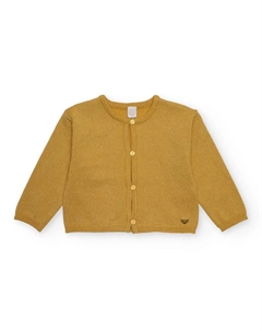 Детский кардиган из блестящего золотого трикотажа Tuc tuc