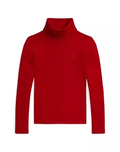 Детская водолазка из хлопковой ткани с резинкой для девочек 7-16 лет, красный Polo ralph lauren