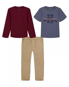 Комплект из 3 предметов: термофутболка, трикотажная футболка и спортивные брюки для малышей Tommy hilfiger
