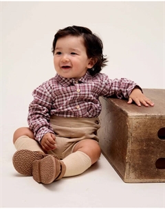 Клетчатая детская рубашка, красный/белый Dadati