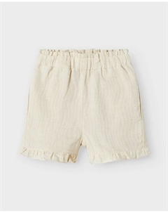 Шорты для девочки с регулируемой талией, кремовый Name it