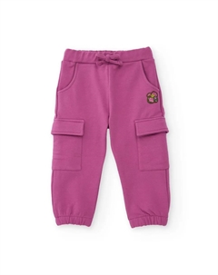 Брюки-джоггеры для младенцев фуксиевого цвета с карманами карго Tuc tuc