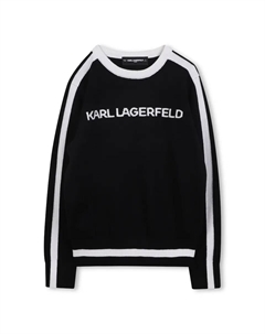 Детский джемпер с длинными рукавами, черный Karl lagerfeld kids