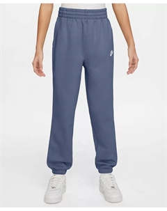 Большие девочки Спортивная одежда Club Fleece Свободные лого джоггеры, синий Nike