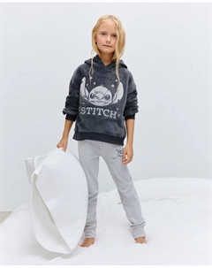 Пижамная кофта в полоску для девочки, серый Cotton juice