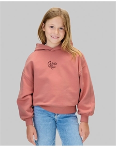 Детская толстовка с капюшоном, розовый Calvin klein