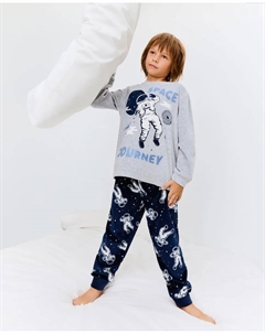 Полный пижамный комплект с рисунком единорога для девочки, розовый Cotton juice