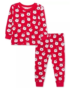 Детский комплект пижамы с принтом Санты, 2 предмета Little me