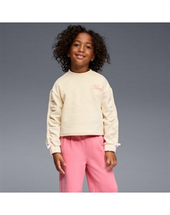 Толстовка с круглым вырезом из флиса для больших детей Bow Society, бежевый Puma
