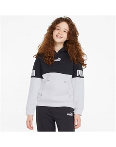 Толстовка с капюшоном в стиле колорблок для больших детей Power Pack, черный Puma
