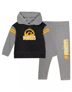 Комплект из двух предметов для девочек дошкольного возраста, черный Iowa Hawkeyes Preschool Clubhouse, с капюшоном и леггинсами Outerstuff