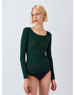 Термобелье с длинными рукавами и рельефной текстурой для обогрева, Dark Green John lewis