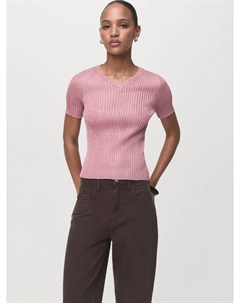 Топ Tomaset с ребристым узором, Pastel Pink Mango