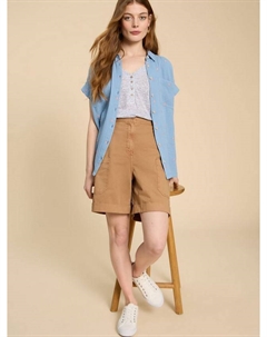 Карли хлопковые карго-шорты, Dark Natural White stuff