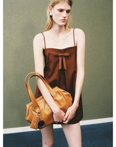 Мини-платье Lazito с бантом, Brown Mango