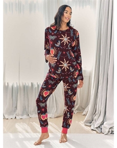 Комплект пижамы для беременных Enchanted Glade длинный, Burgundy Chelsea peers