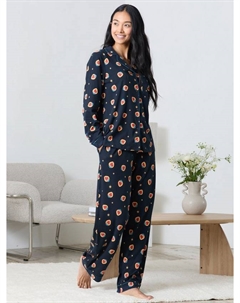 Пижамный комплект с вырезом-сердечком, Navy Chelsea peers
