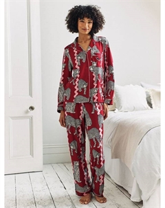 Комплект пижамы Snow Leopard с пуговицами, Red Chelsea peers