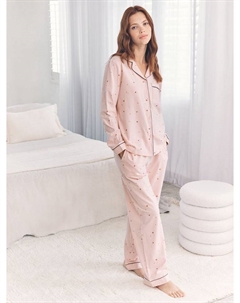Комплект пижамы Mini Mushrooms с длинными рукавами, Pink Chelsea peers