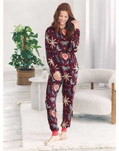 Волшебная поляна длинный комплект пижамы, Burgundy Chelsea peers