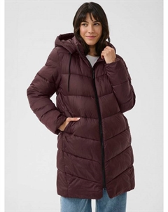 Длинное пуховик с капюшоном Susanne, Mid Red Kaffe